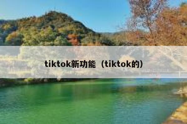 tiktok新功能（tiktok的） 第1张