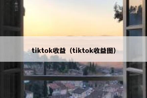 tiktok收益（tiktok收益图） 第1张
