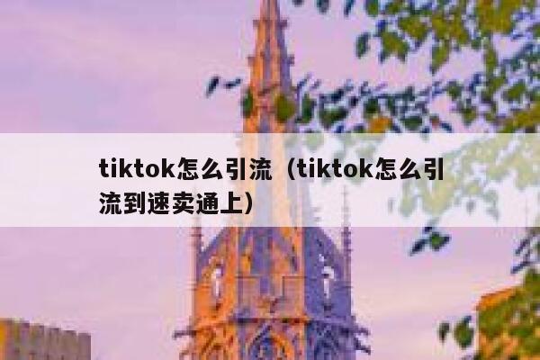 tiktok怎么引流（tiktok怎么引流到速卖通上） 第1张
