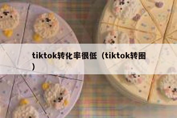 tiktok转化率很低（tiktok转圈） 第1张