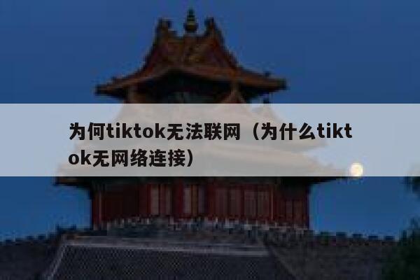 为何tiktok无法联网（为什么tiktok无网络连接） 第1张