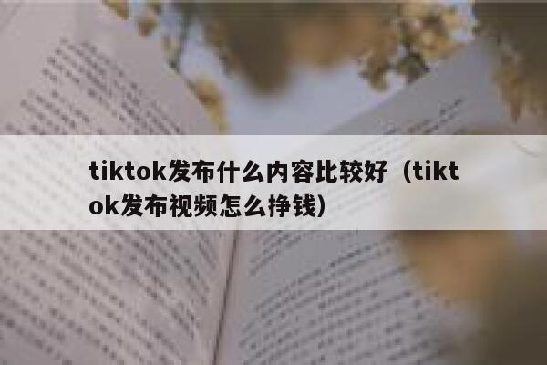 tiktok发布什么内容比较好(tiktok发布视频怎么挣钱) 第1张 tiktok发布什么内容比较好(tiktok发布视频怎么挣钱) 第1张