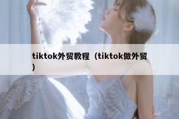 tiktok外贸教程（tiktok做外贸） 第1张