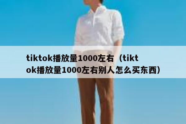 tiktok播放量1000左右（tiktok播放量1000左右别人怎么买东西） 第1张