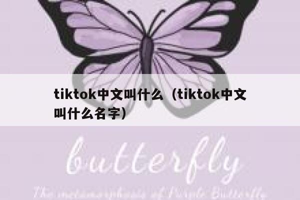 tiktok中文叫什么(tiktok中文叫什么名字) 第1张 tiktok中文叫什么(tiktok中文叫什么名字) 第1张
