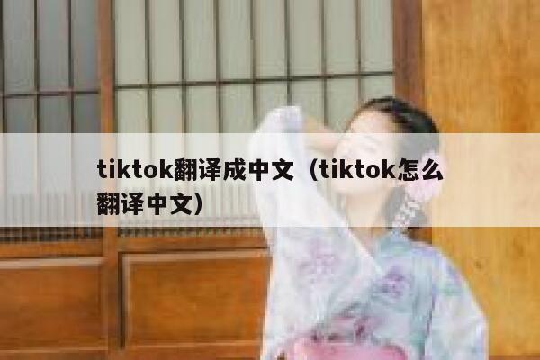 tiktok翻译成中文（tiktok怎么翻译中文） 第1张