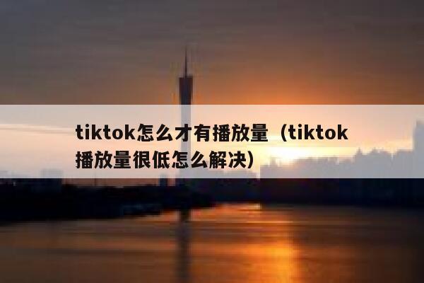 tiktok怎么才有播放量（tiktok播放量很低怎么解决） 第1张