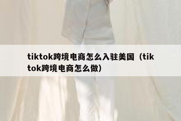 tiktok跨境电商怎么入驻美国（tiktok跨境电商怎么做） 第1张