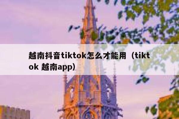 越南抖音tiktok怎么才能用（tiktok 越南app） 第1张