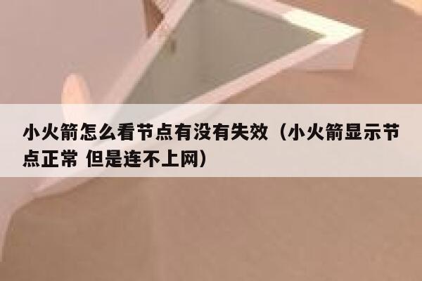 小火箭怎么看节点有没有失效(小火箭显示节点正常 但是连不上网) 第1张 小火箭怎么看节点有没有失效(小火箭显示节点正常 但是连不上网) 第1张