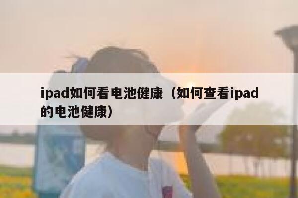ipad如何看电池健康（如何查看ipad的电池健康） 第1张