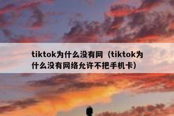 tiktok为什么没有网（tiktok为什么没有网络允许不把手机卡） 第1张
