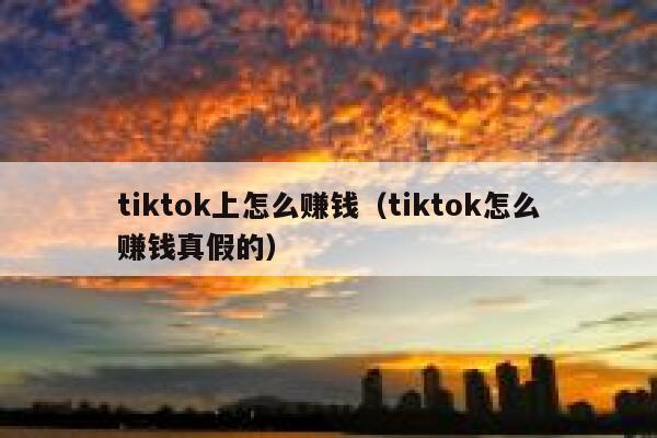 tiktok上怎么赚钱(tiktok怎么赚钱真假的) 第1张 tiktok上怎么赚钱(tiktok怎么赚钱真假的) 第1张
