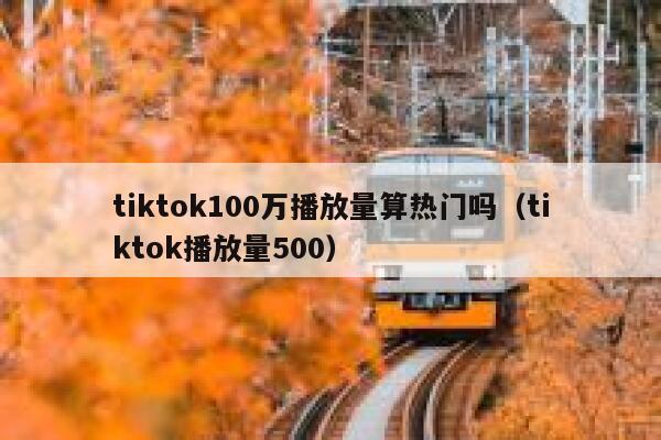 tiktok100万播放量算热门吗(tiktok播放量500) 第1张 tiktok100万播放量算热门吗(tiktok播放量500) 第1张