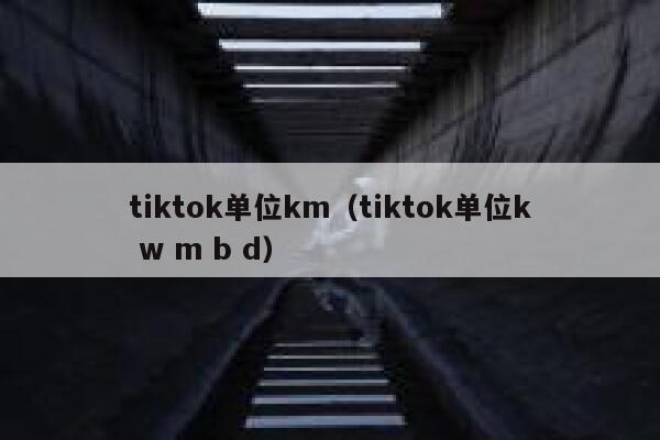 tiktok单位km（tiktok单位k w m b d） 第1张