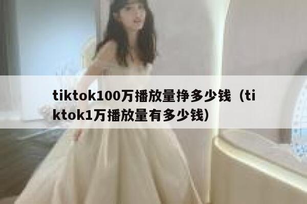tiktok100万播放量挣多少钱（tiktok1万播放量有多少钱） 第1张