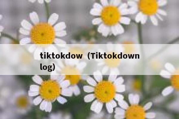 tiktokdow（Tiktokdownlog） 第1张