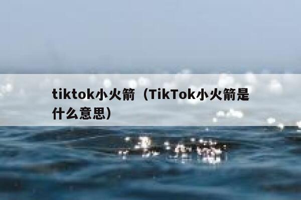 tiktok小火箭（TikTok小火箭是什么意思） 第1张