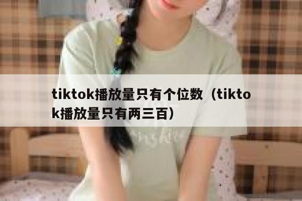 tiktok播放量只有个位数（tiktok播放量只有两三百） 第1张