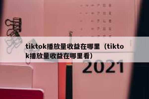 tiktok播放量收益在哪里（tiktok播放量收益在哪里看） 第1张