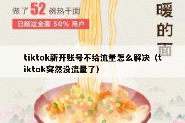 tiktok新开账号不给流量怎么解决(tiktok突然没流量了) 第1张 tiktok新开账号不给流量怎么解决(tiktok突然没流量了) 第1张