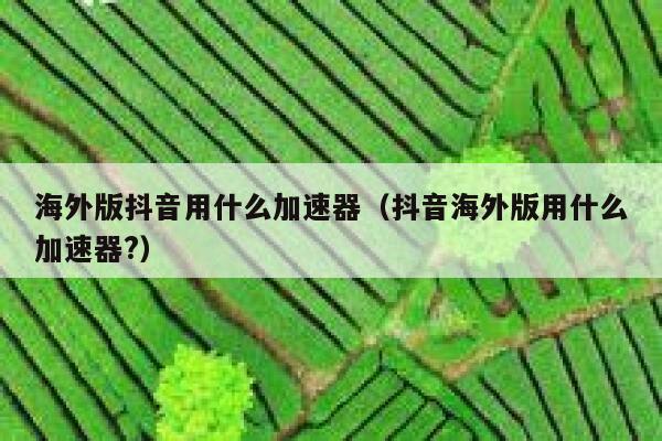 海外版抖音用什么加速器（抖音海外版用什么加速器?） 第1张