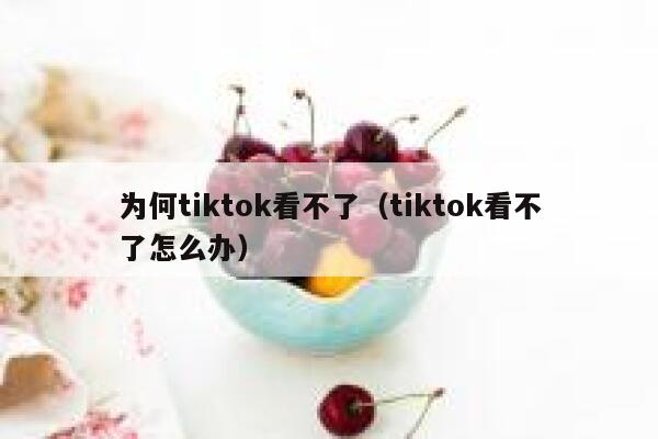 为何tiktok看不了（tiktok看不了怎么办） 第1张