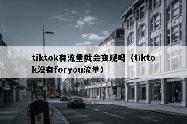 tiktok有流量就会变现吗（tiktok没有foryou流量） 第1张