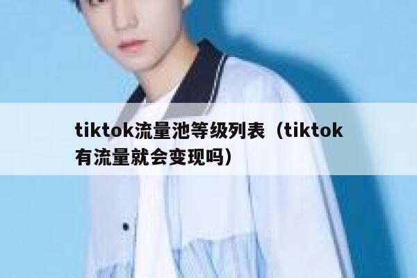 tiktok流量池等级列表（tiktok有流量就会变现吗） 第1张