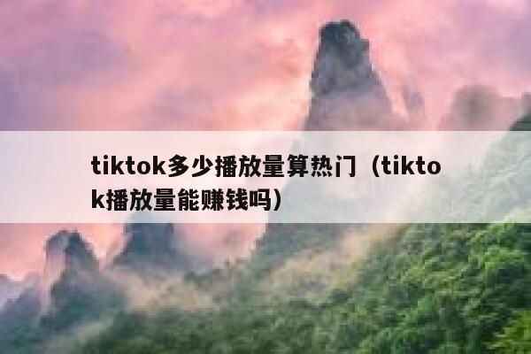 tiktok多少播放量算热门（tiktok播放量能赚钱吗） 第1张