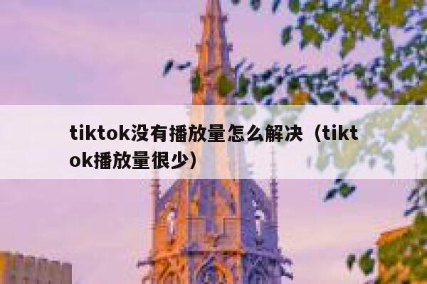tiktok没有播放量怎么解决（tiktok播放量很少） 第1张