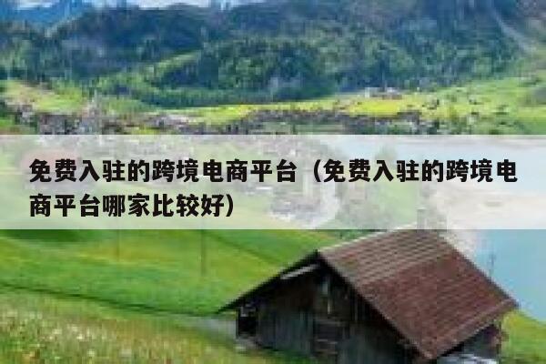 免费入驻的跨境电商平台（免费入驻的跨境电商平台哪家比较好） 第1张