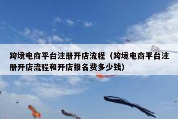 跨境电商平台注册开店流程（跨境电商平台注册开店流程和开店报名费多少钱） 第1张