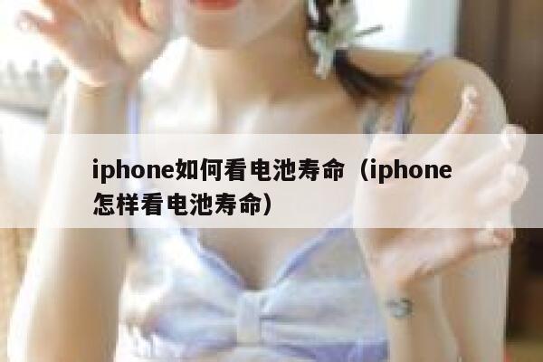 iphone如何看电池寿命（iphone怎样看电池寿命） 第1张