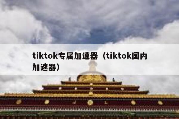 tiktok专属加速器（tiktok国内加速器） 第1张