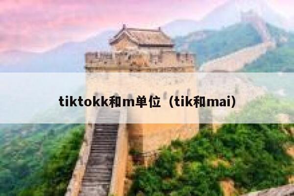 tiktokk和m单位（tik和mai） 第1张