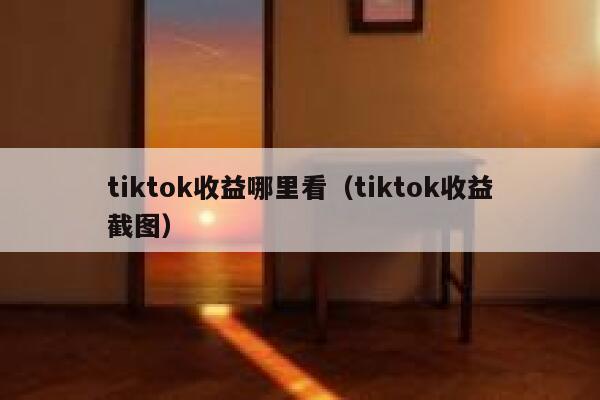tiktok收益哪里看(tiktok收益截图) 第1张 tiktok收益哪里看(tiktok收益截图) 第1张
