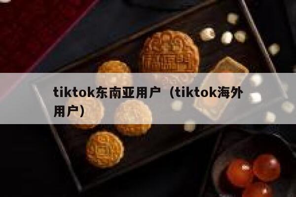 tiktok东南亚用户（tiktok海外用户） 第1张