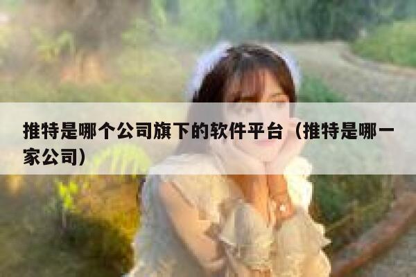 推特是哪个公司旗下的软件平台（推特是哪一家公司） 第1张