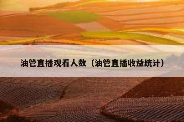 油管直播观看人数（油管直播收益统计） 第1张