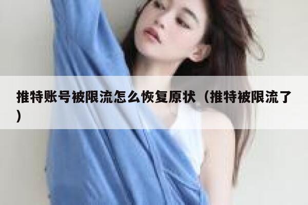推特账号被限流怎么恢复原状（推特被限流了） 第1张
