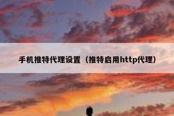 手机推特代理设置（推特启用http代理） 第1张