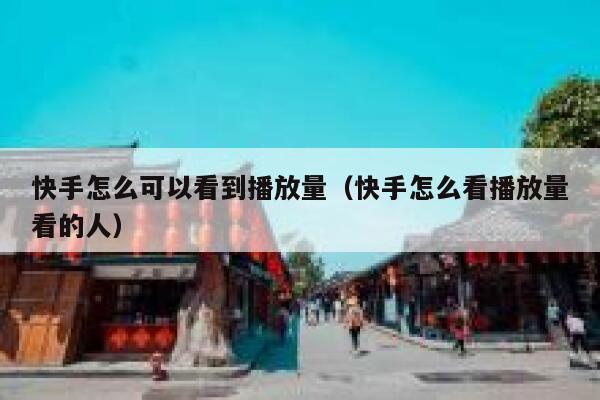 快手怎么可以看到播放量（快手怎么看播放量看的人） 第1张