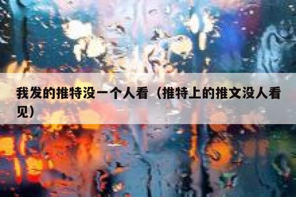 我发的推特没一个人看（推特上的推文没人看见） 第1张