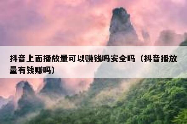 抖音上面播放量可以赚钱吗安全吗（抖音播放量有钱赚吗） 第1张