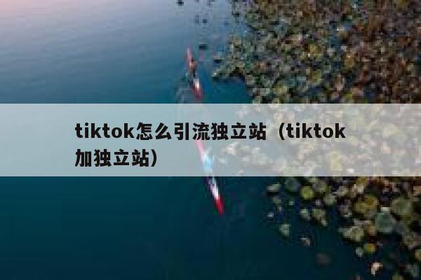 tiktok怎么引流独立站（tiktok加独立站） 第1张