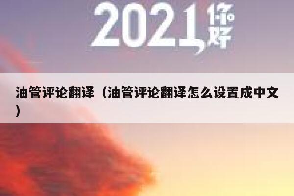 油管评论翻译(油管评论翻译怎么设置成中文) 第1张 油管评论翻译(油管评论翻译怎么设置成中文) 第1张