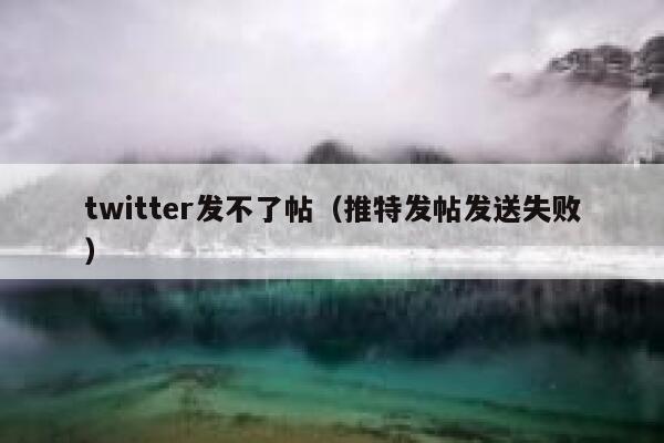 twitter发不了帖（推特发帖发送失败） 第1张