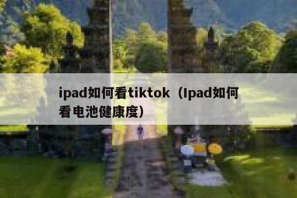ipad如何看tiktok（Ipad如何看电池健康度） 第1张