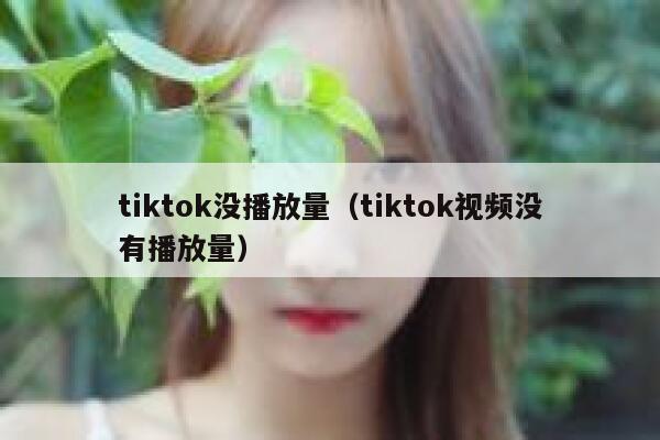 tiktok没播放量(tiktok视频没有播放量) 第1张 tiktok没播放量(tiktok视频没有播放量) 第1张